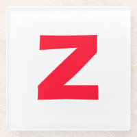 Initial Red Monogrammed Huge Letter Own Name