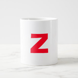 Initial Red Monogrammed Huge Letter Own Name Large Coffee Mug