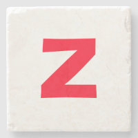 Initial Red Monogrammed Huge Letter Own Name