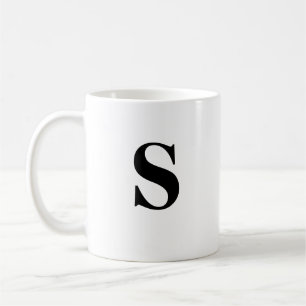 Initial S & Personalized Name Coffee Mug
