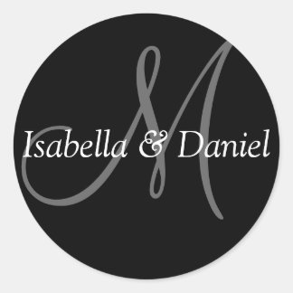 Initial Stickers Custom Wedding Monograms