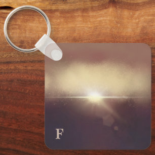 Initial sunset keychain