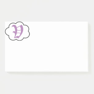 Initial V Monogram Post-It Notes