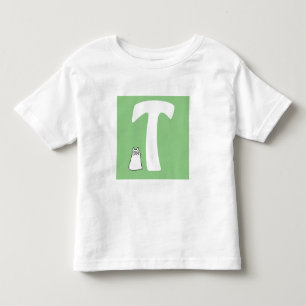 Initial w/ watching cat funny toddler t-shirt