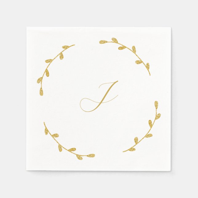Initial Wedding Reception Napkins (Front)