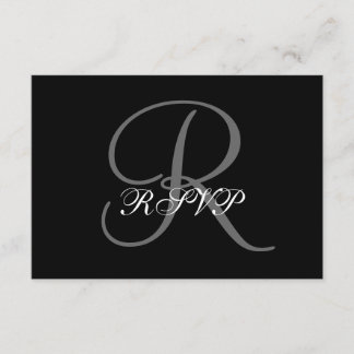 Initial Wedding RSVP Cards for Square Invitations