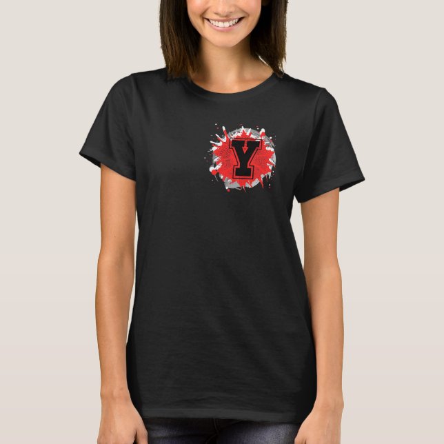 Initial Y Monogram Letter Custom Personalized Cust T-Shirt (Front)