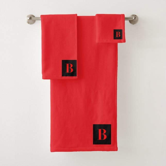 Initiale de monogramme B rouge  (En situation)