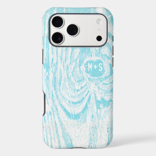 Initiale en bois Look aqua iPhone 5