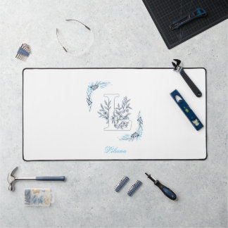 Initiale "L" Monogramme bleu Calme Floral