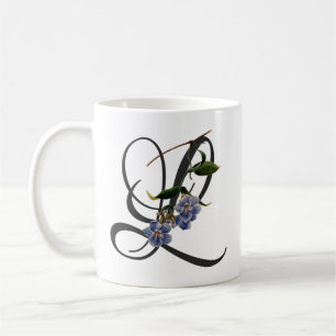 Initiale L, Vintage Laurel Clockvine Coffee Mug