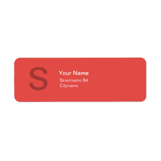 INITIALE MONOGRAMME MODERNE ROUGE