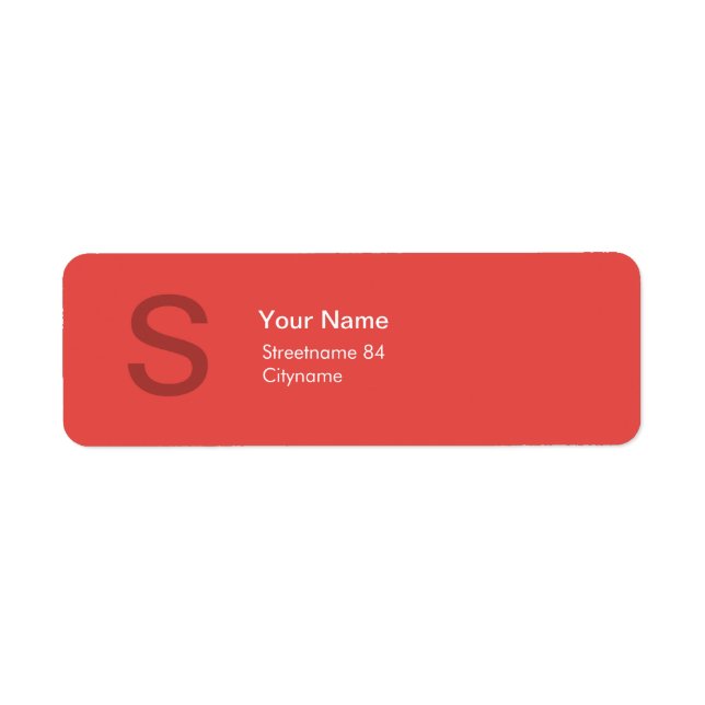 INITIALE MONOGRAMME MODERNE ROUGE (Devant)