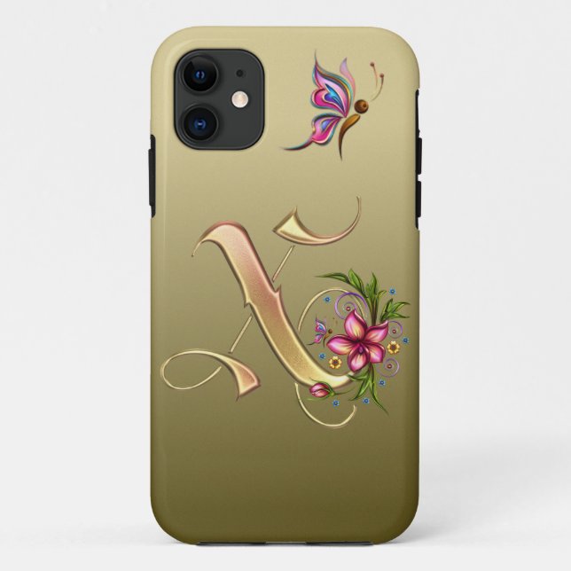 Initiale X Coque-Mate Tough Apple iPhone 11 Coque (Dos)