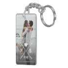 Initiales de couple élégantes personnalisées Cœur