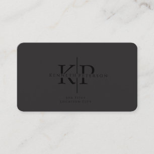 Initiales de monogramme de Carte de visite profess