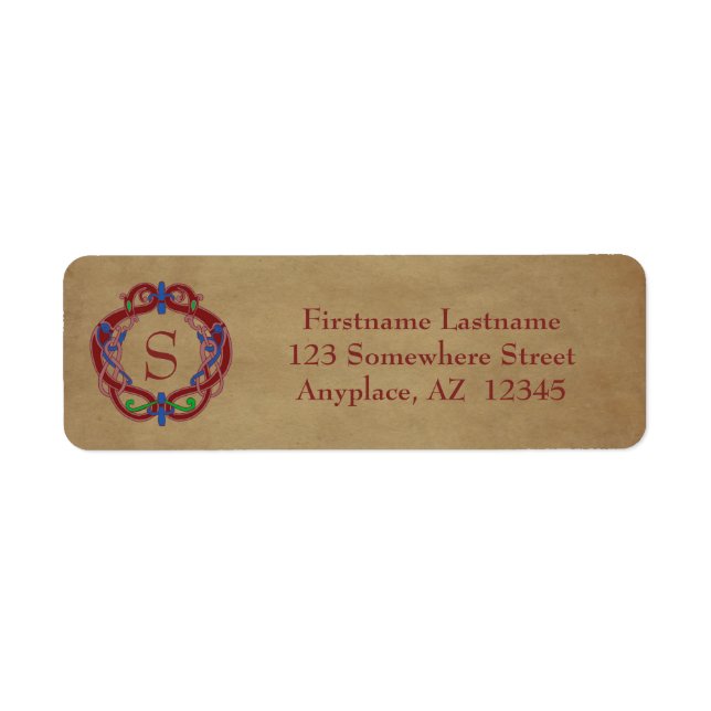 Initiales de monogramme Design celtique Adresse de (Devant)