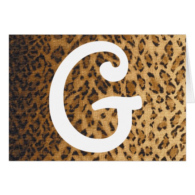 Initiales de monogramme Empreinte de léopard G (Devant horizontal)