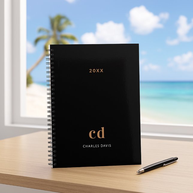 Initiales de monogramme en or noir 2023 (Créateur téléchargé)