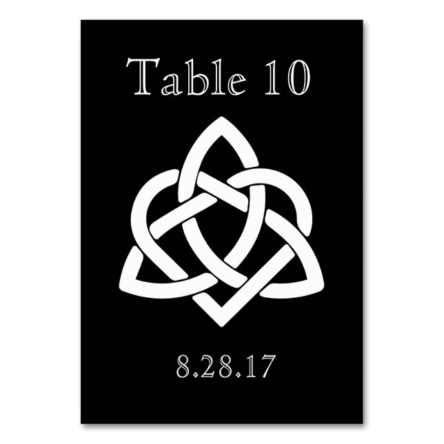 Initiales de noeud celtique - Carte de table - Noi (Par défaut)