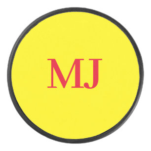 Initiales en monogramme jaune simple et tendance