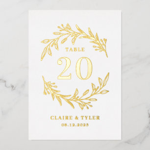 Initiales Fantaisie Carte de Numéro de Table en FE