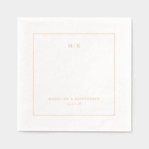 Initiales minimalistes en or sophistiqué