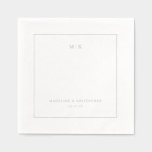 Initiales minimalistes grises élégantes
