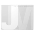 Initiales modernes du bureau du Bloc-notes