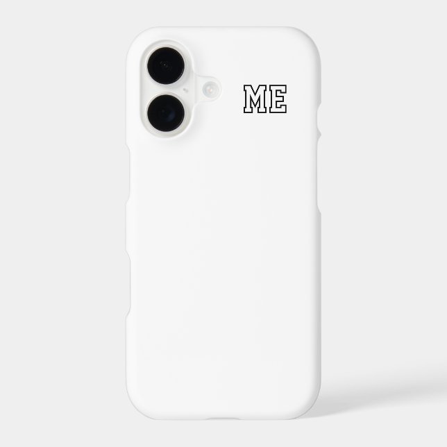 Initiales Monogramme Universitaire Noir Blanc (Verso)