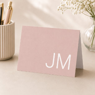 Initiales Monogrammées Surdimensionnées Rose Pâle