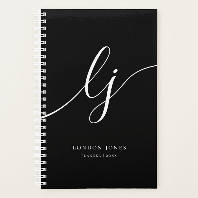 Initiales Monogrammes Affaires Noir Blanc Initiale (Devant)