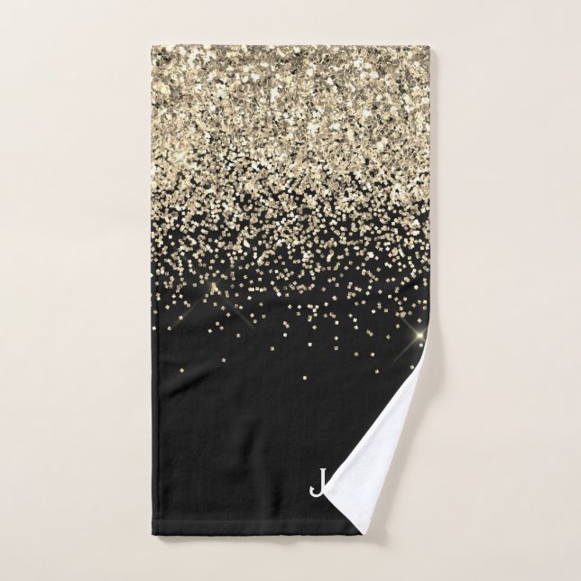 Initiales Monogrammes pour filles Parties scintill (Serviette à main)