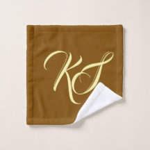 Initiales personnalisées brun élégant monogramme m
