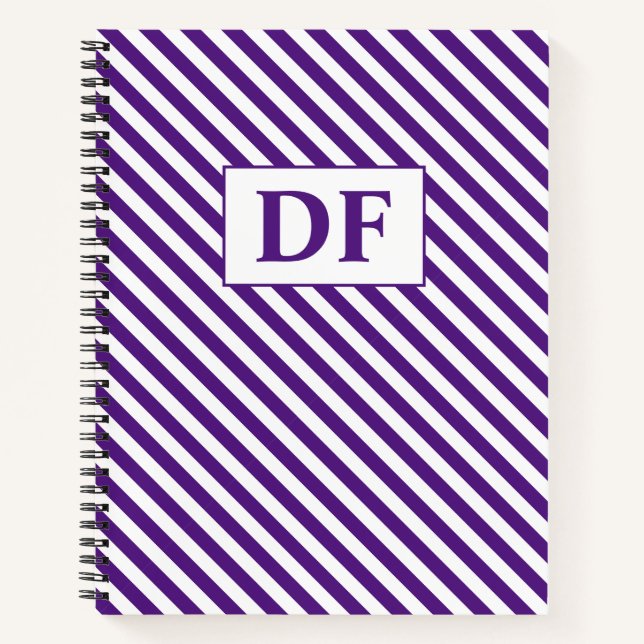 Initiales personnalisées Carnet de bandes violette (Devant)