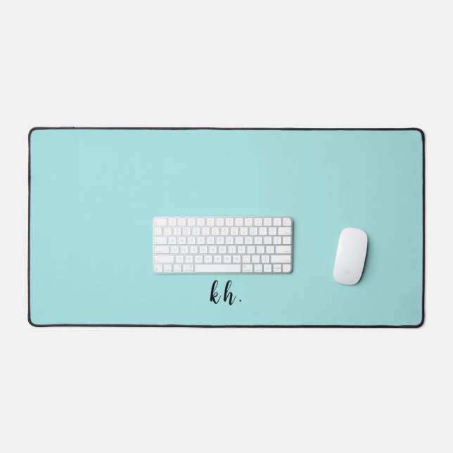 Initiales simples Élégant Script Cursif Bleu clair (Clavier et souris)