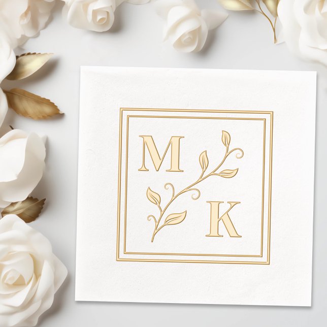 Initiales simples Plante Monogramme Mariage Couple (Créateur téléchargé)