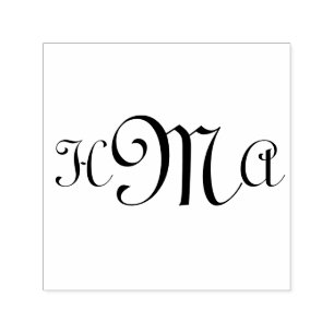 Initiales Typo Upright - Tampon auto-encreur