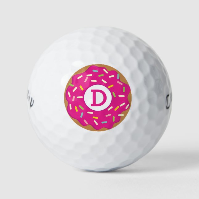 Initialled Callaway golf ball set with pink doughn (Front)