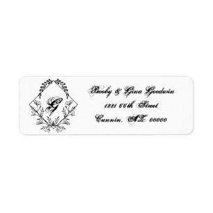 Initialled Emblem Return Address Labels