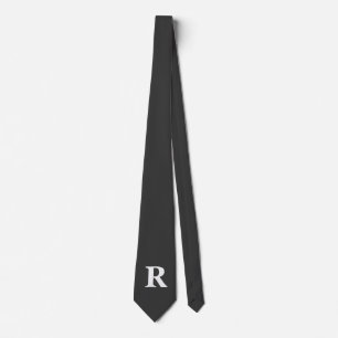 Initialled Formal Jet Colour Chic Tie