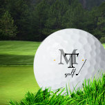 Initials Custom Monogram Golf Balls<br><div class="desc">A golf-ball monogrammed with the initials of the best golf-player</div>