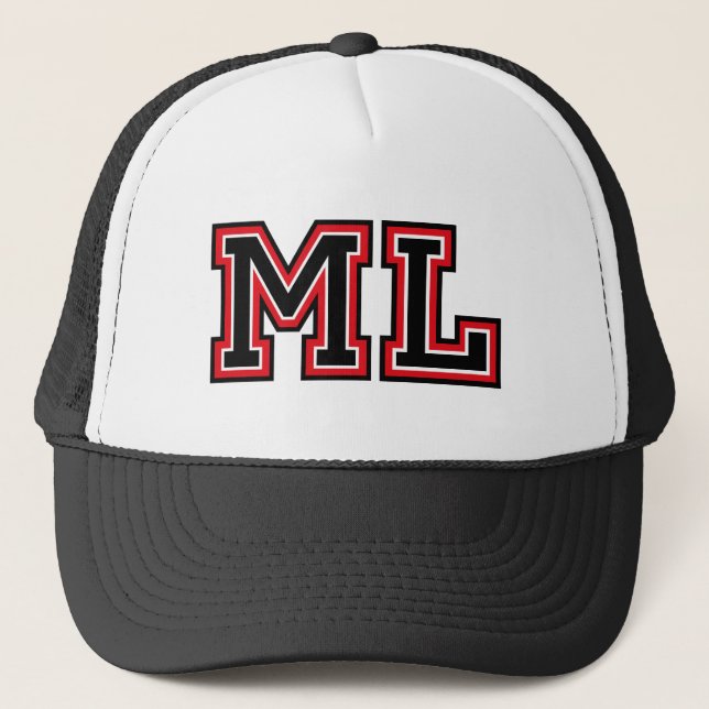 Initials 'ML' Trucker Hat (Front)
