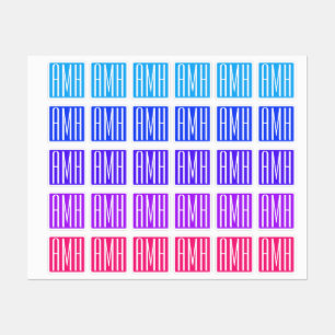 Initials Monogram Multi Bright Colours v2