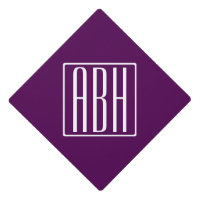 Initials Monogram | White On Deep Purple