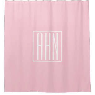 Initials Monogram   White On Light Pink