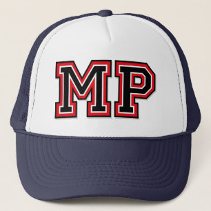 Initials "MP" Monogram Trucker Hat