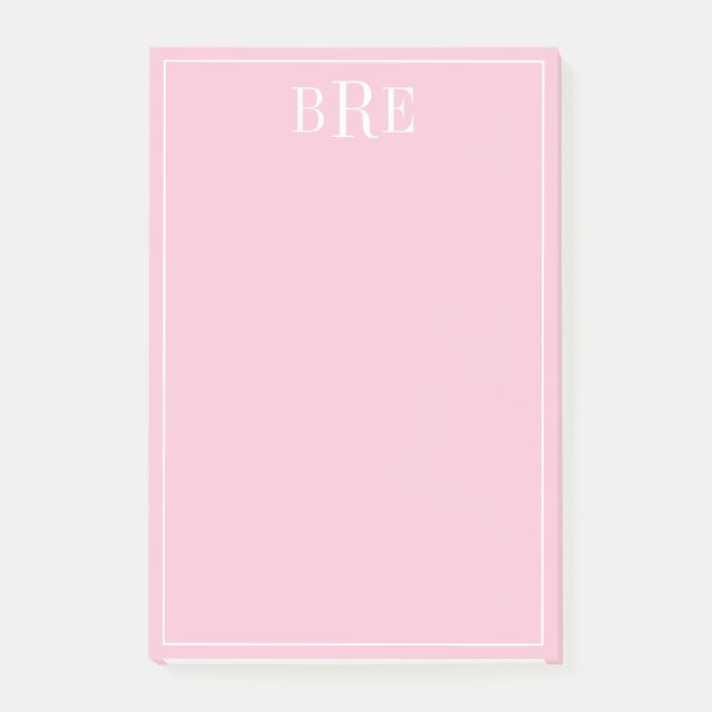Initials Pink Post-it Notes (Front)