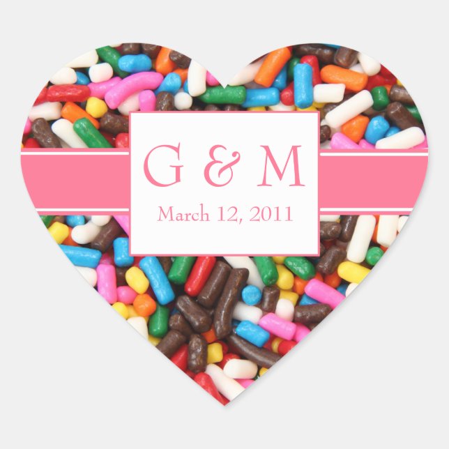 Initials Sprinkles Stickers (Front)