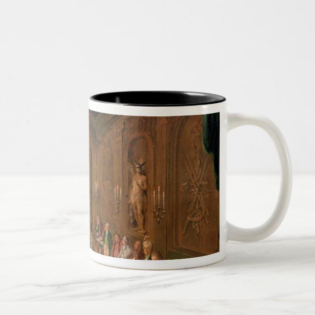 Initiation ceremony in a Viennese Masonic Two-Tone Coffee Mug (Right)